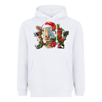 White Joy Christmas Goat Heavyweight Hoodie - LillyAllenDesigns