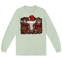 Matcha Christmas background baby calf Long Sleeve Tee - BarkalooDesign