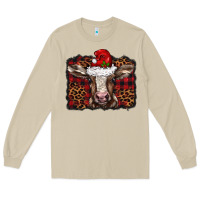 Mushroom Christmas background baby calf Long Sleeve Tee - BarkalooDesign