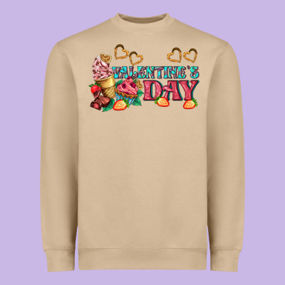 Valentines Day Sweet Heavyweight Sweatshirt Designed By Adodesignshop
