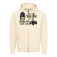 Sandshell the best things in life mess up your hair Zipper Hoodie - MaliasSmallBusiness