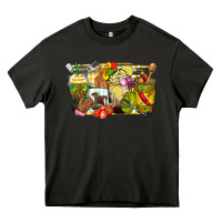 Asphalt lunch lady coffee cups Heavy Core Tee - Zillion Design Studio