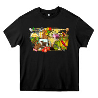 Black lunch lady coffee cups Heavy Core Tee - Zillion Design Studio