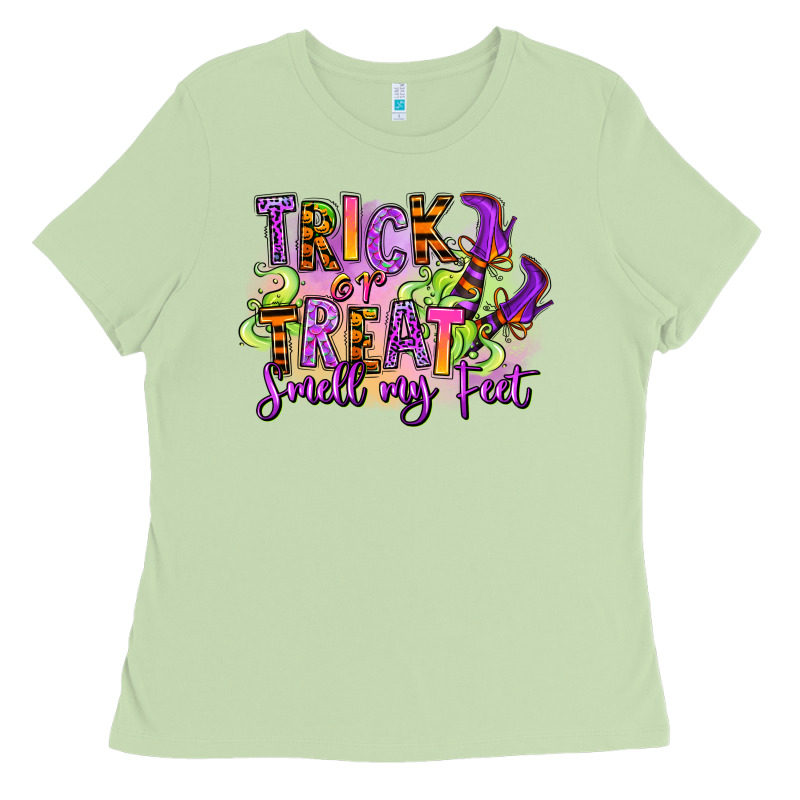 Trick Or Treat Smell My Feet Ladies Tee by RanaPortraitStore | Teevron
