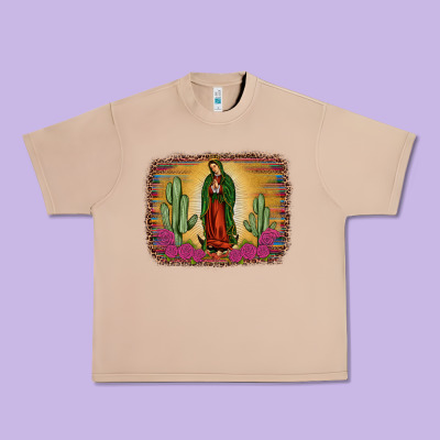 Western Our Lady Of Guadalupe Urban Heavy Tee Designed By Jahusdesignshop