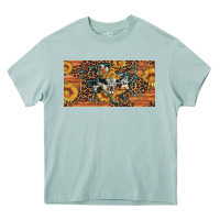 Arona texas map bull skull sunflower leopard licence plate Heavy Core Tee - Artiststas