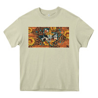 Mossy texas map bull skull sunflower leopard licence plate Heavy Core Tee - Artiststas