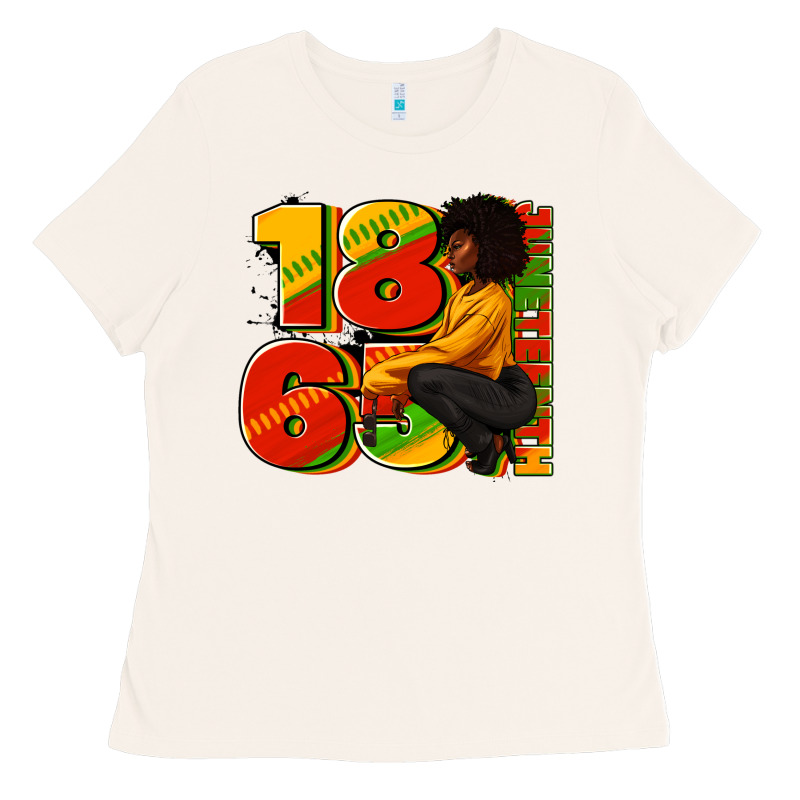 1865 Juneteenth Afro Woman Ladies Tee by RanaPortraitStore | Teevron