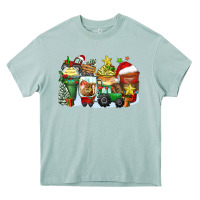 Arona Christmas tractor coffee cups Heavy Core Tee - Zillion Design Studio