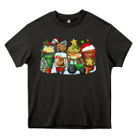 Asphalt Christmas tractor coffee cups Heavy Core Tee - Zillion Design Studio