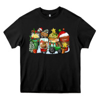 Black Christmas tractor coffee cups Heavy Core Tee - Zillion Design Studio