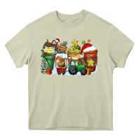 Mossy Christmas tractor coffee cups Heavy Core Tee - Zillion Design Studio