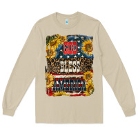 Mushroom Western God Bless America Long Sleeve Tee - LillyAllenDesigns