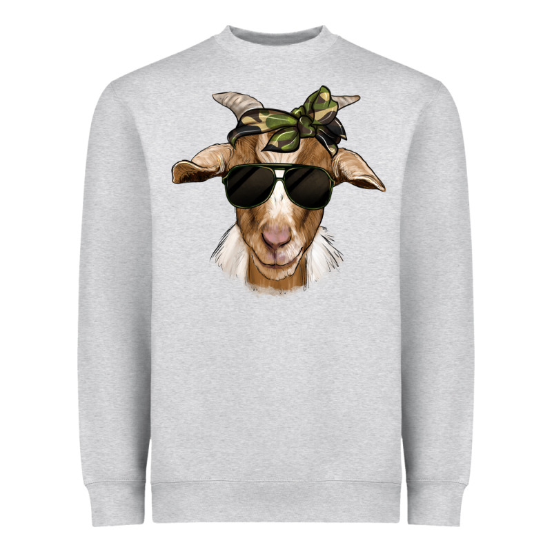 Camouflage Bandana Goat Heavyweight Sweatshirt by Jasminsmagicworld | Teevron
