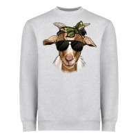 Heather Grey camouflage bandana goat Heavyweight Sweatshirt - Jasminsmagicworld