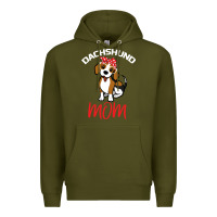 Army Green Dachshund Mom Premium Hoodie - Bettercallsaul