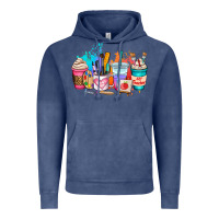 Vintage Denim art teacher coffee cup Vintage Hoodie - AdoDesignShop