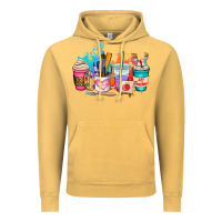 Vintage Mustard art teacher coffee cup Vintage Hoodie - AdoDesignShop
