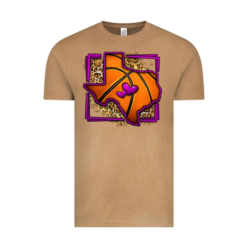 Leopard Basketball Texas Map Vintage Tee by Jasminsmagicworld | Teevron