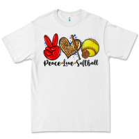 White peace love softball Premium Tee - Zillion Design Studio