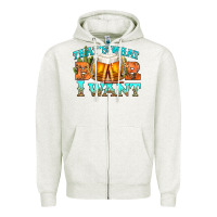 Oatmeal Heather western beer thats what i want Zipper Hoodie - NancyCooperArtShop