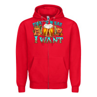 Red western beer thats what i want Zipper Hoodie - NancyCooperArtShop