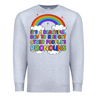 Heather Grey it's a beautiful day to respect other people's pro Premium Sweatshirt - Artiststas
