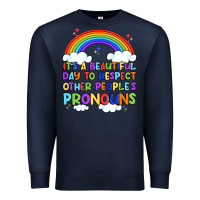 Navy it's a beautiful day to respect other people's pro Premium Sweatshirt - Artiststas