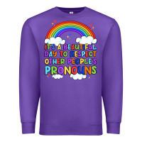 Purple it's a beautiful day to respect other people's pro Premium Sweatshirt - Artiststas