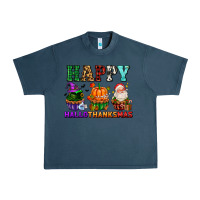 Midnight Navy happy hallothanksmas with cupcakes Urban Heavy Tee - AdoDesignShop