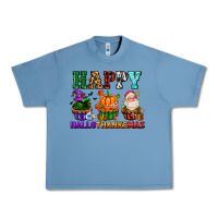 Pebble Blue happy hallothanksmas with cupcakes Urban Heavy Tee - AdoDesignShop