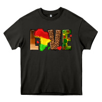 Asphalt love melanin with african map Heavy Core Tee - texasbilliewilder