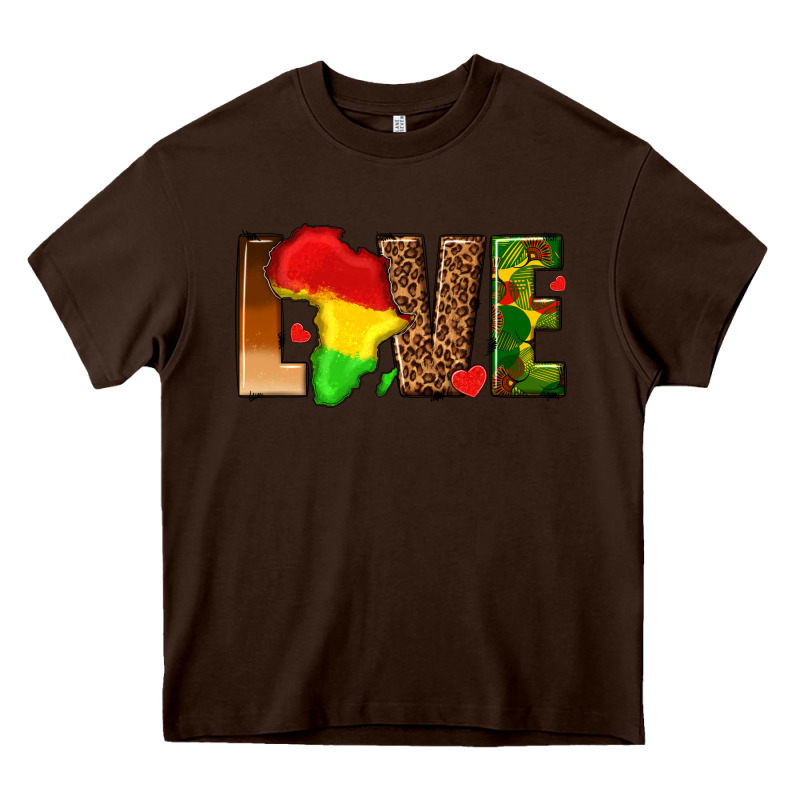 Love Melanin With African Map Heavy Core Tee by texasbilliewilder | Teevron