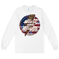 White Western Stars and Stripes Long Sleeve Tee - LillyAllenDesigns