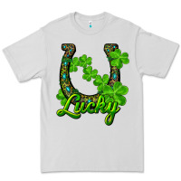 Dove Grey lucky shamrock horseshoe Premium Tee - RanaPortraitStore