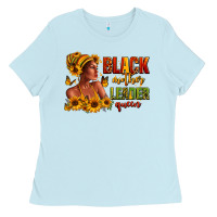 Baby Blue Afro American black mother leader queen Ladies Tee - RanaPortraitStore