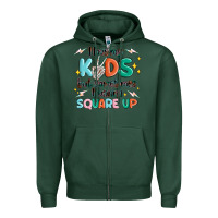 Sports Green i love my kids but sometimes i wanna square up Zipper Hoodie - MaliasSmallBusiness