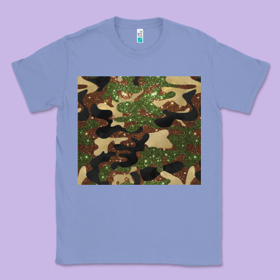 Camouflage Glitter Classic Tee Designed By Barkaloodesign