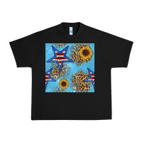 Black american star and sunflower seamless  pattern Urban Heavy Tee - BundleAndBundleShop