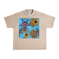 French Oak american star and sunflower seamless  pattern Urban Heavy Tee - BundleAndBundleShop