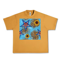 Peanut Butter american star and sunflower seamless  pattern Urban Heavy Tee - BundleAndBundleShop