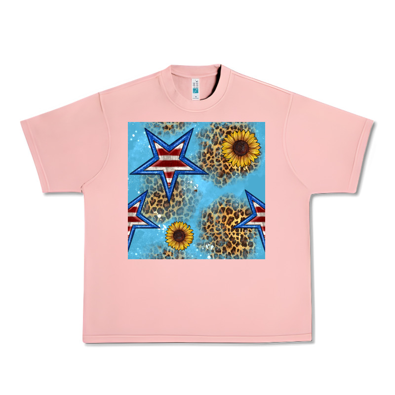 American Star And Sunflower Seamless  Pattern Urban Heavy Tee by BundleAndBundleShop | Teevron