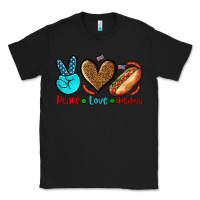 Black peace love hotdogs Classic Tee - AdoDesignShop