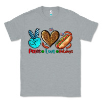 Heather Grey peace love hotdogs Classic Tee - AdoDesignShop