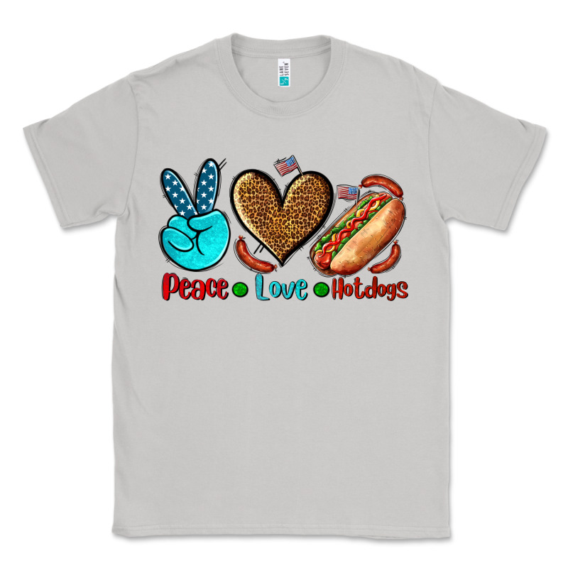 Peace Love Hotdogs Classic Tee by AdoDesignShop | Teevron