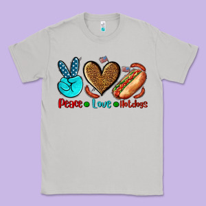Peace Love Hotdogs Classic Tee Designed By Adodesignshop