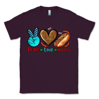 Plum peace love hotdogs Classic Tee - AdoDesignShop