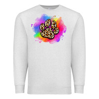 Oatmeal Heather pride dog paw Premium Sweatshirt - Artiststas
