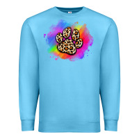 Ocean Blue pride dog paw Premium Sweatshirt - Artiststas