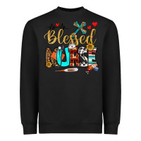 Black blessed nurse Heavyweight Sweatshirt - BundleAndBundleShop